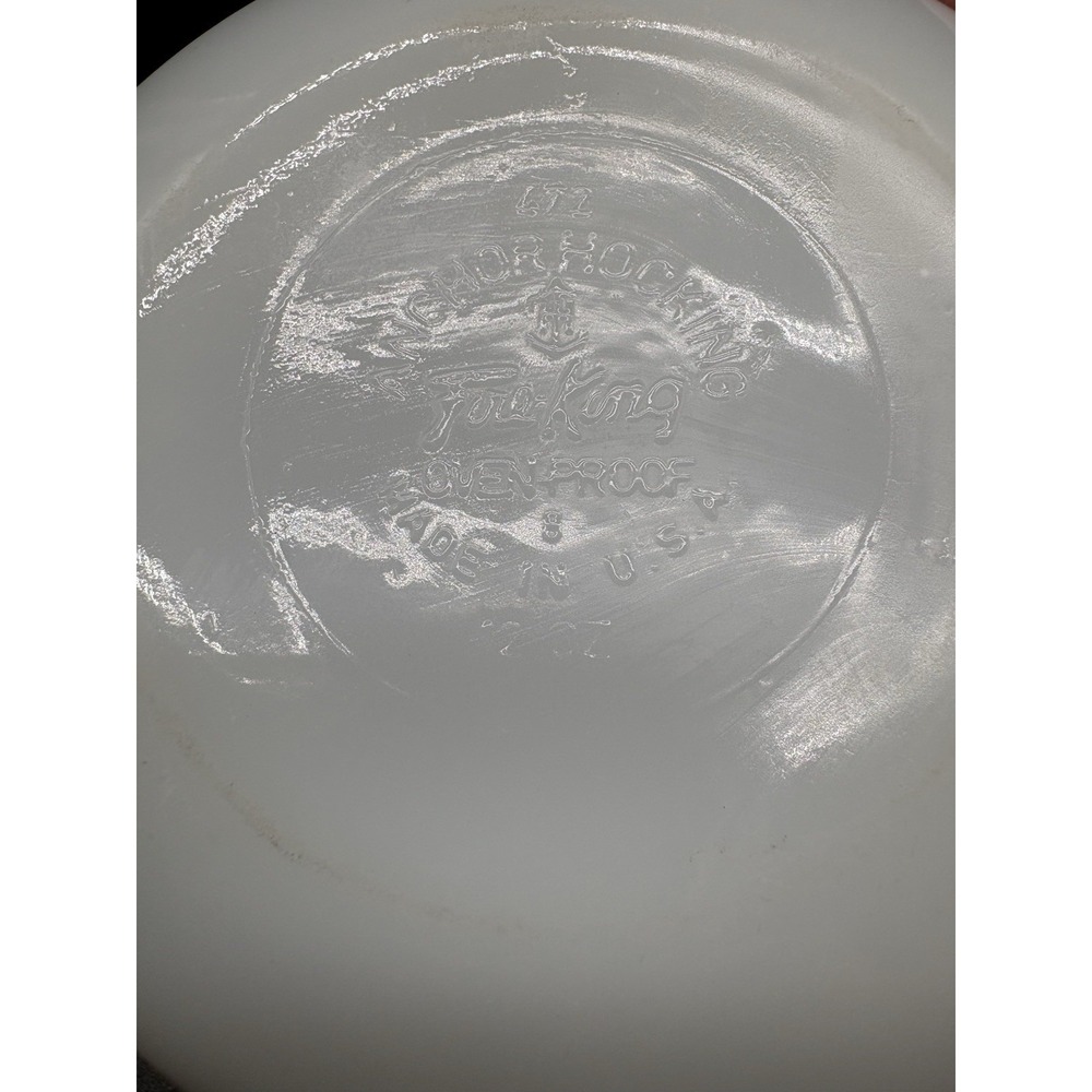 Fire-King #472 Vintage Harvest Vegetable Milk Glass‎ Casserole Bowls w/Lids Pair - Picture 11 of 13